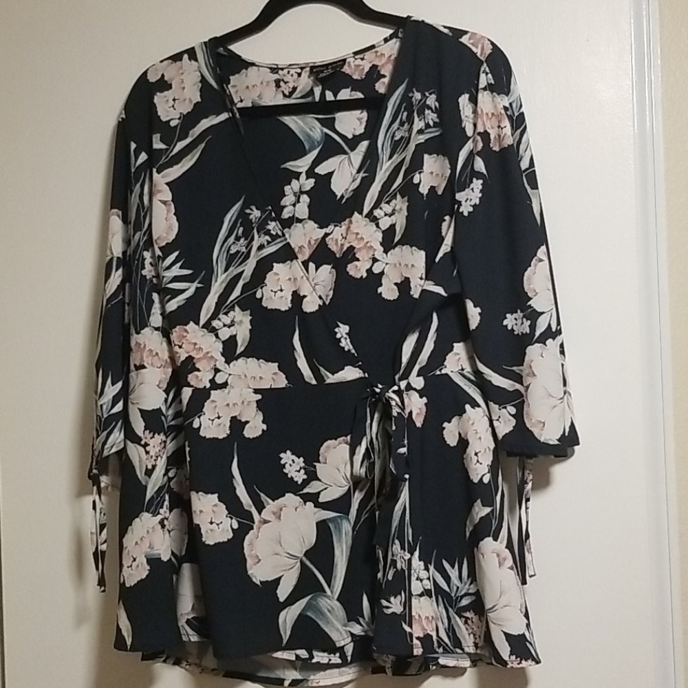 City chic green wrap blouse from Macy's